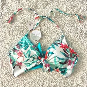 NWT Becca - tropical reversible bikini top